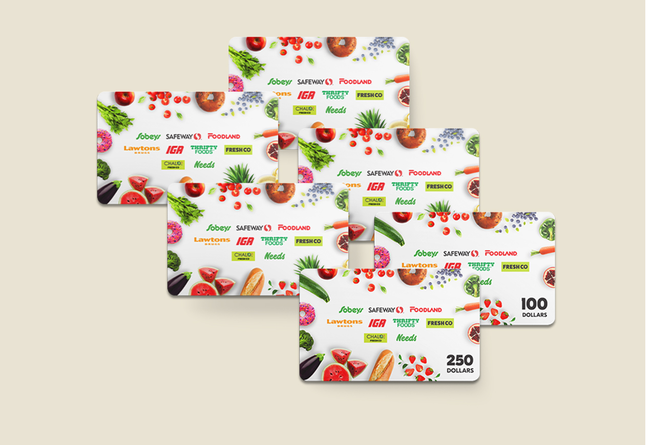 A picture of bulk gift cards.